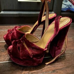 AQUAZZURRA VELVET HEELS